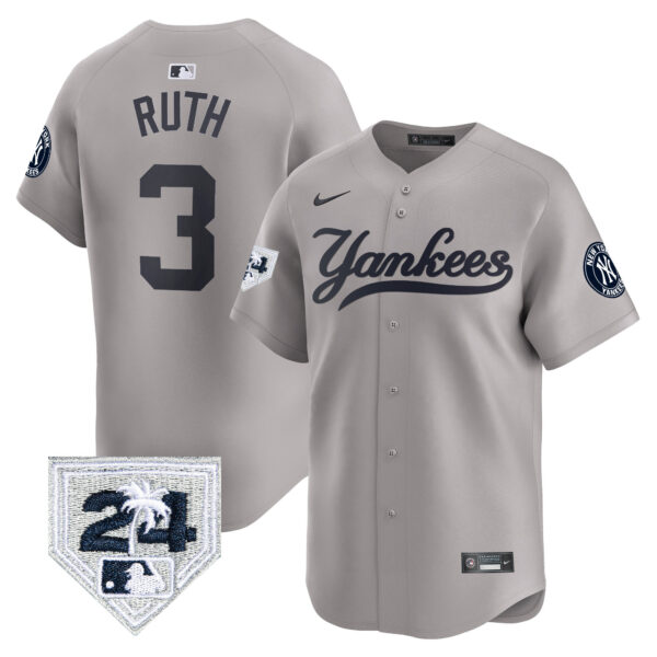 Men's New York Yankees 2024 Spring Training Patch Vapor Premier Limited Jersey V6 - All Stitched - Image 27