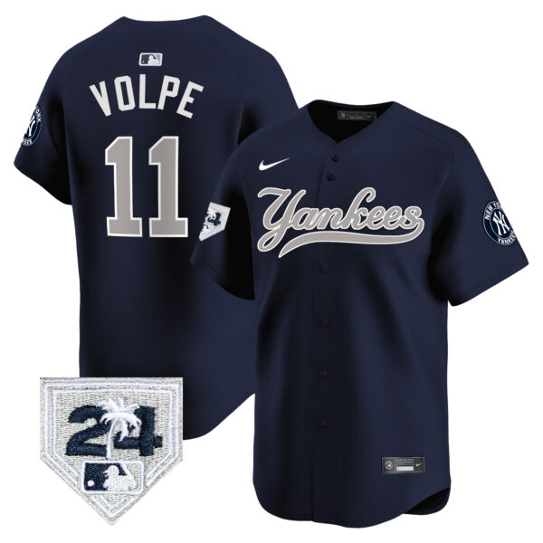 Men's New York Yankees 2024 Spring Training Patch Vapor Premier Limited Jersey V6 - All Stitched - Image 34