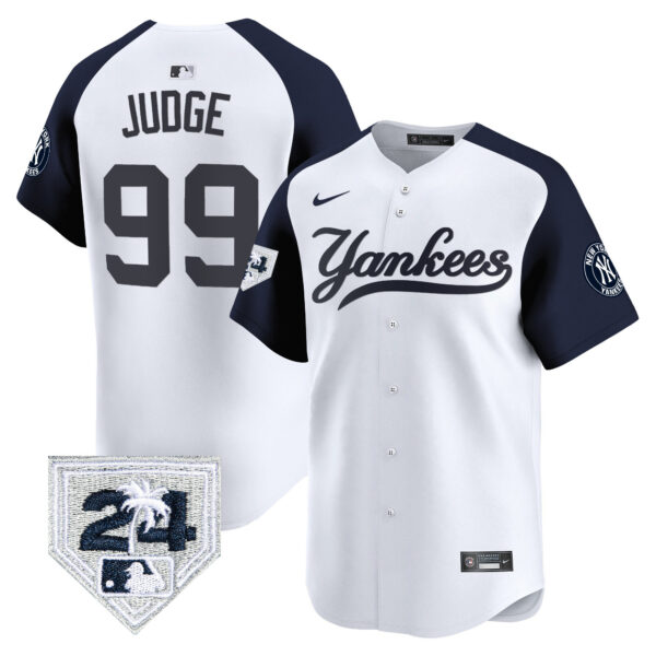 Men's New York Yankees 2024 Spring Training Patch Vapor Premier Limited Jersey V6 - All Stitched - Image 41