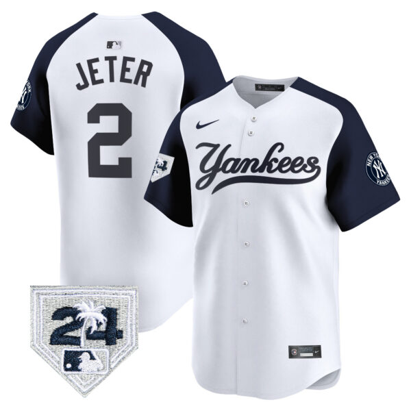 Men's New York Yankees 2024 Spring Training Patch Vapor Premier Limited Jersey V6 - All Stitched - Image 44