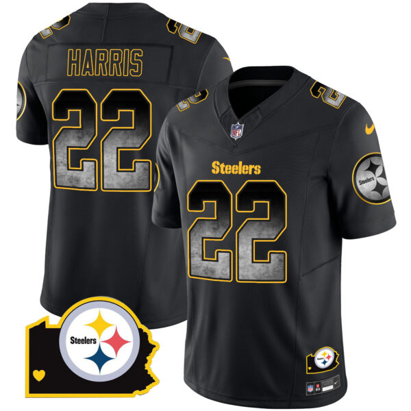 Men's Steelers Arch Smoke Home Patch Vapor Jersey - All Stitched - Image 5