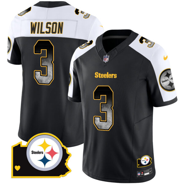 Men's Steelers Arch Smoke Home Patch Vapor Jersey - All Stitched - Image 8