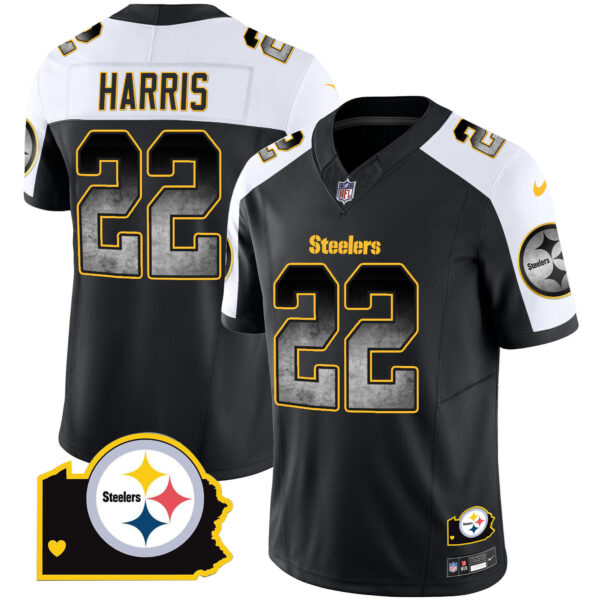 Men's Steelers Arch Smoke Home Patch Vapor Jersey - All Stitched - Image 12
