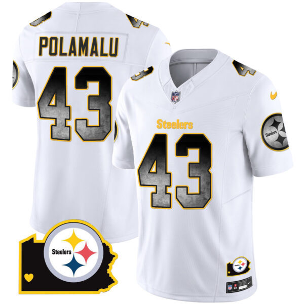 Men's Steelers Arch Smoke Home Patch Vapor Jersey - All Stitched - Image 20