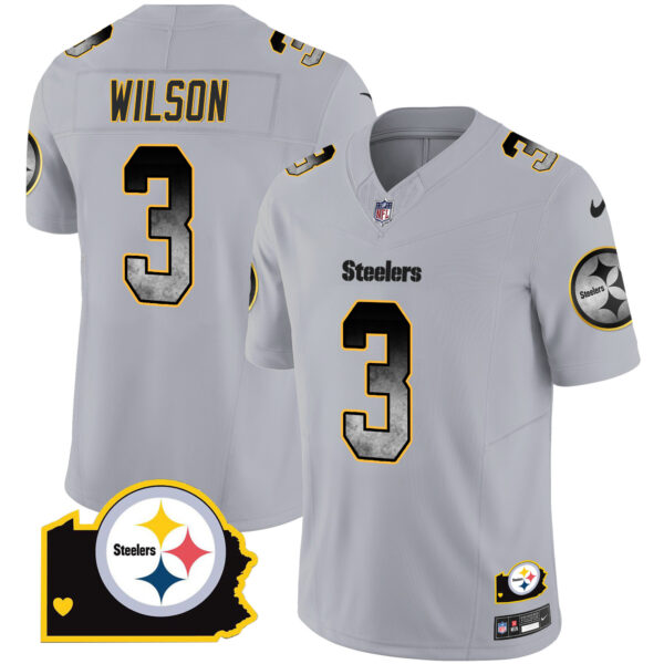 Men's Steelers Arch Smoke Home Patch Vapor Jersey - All Stitched - Image 22