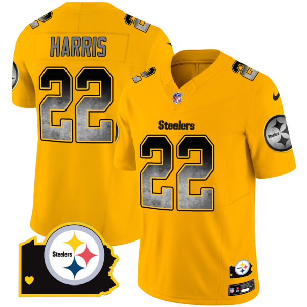 Men's Steelers Arch Smoke Home Patch Vapor Jersey - All Stitched - Image 33