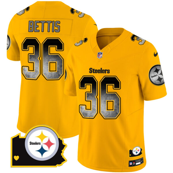 Men's Steelers Arch Smoke Home Patch Vapor Jersey - All Stitched - Image 35