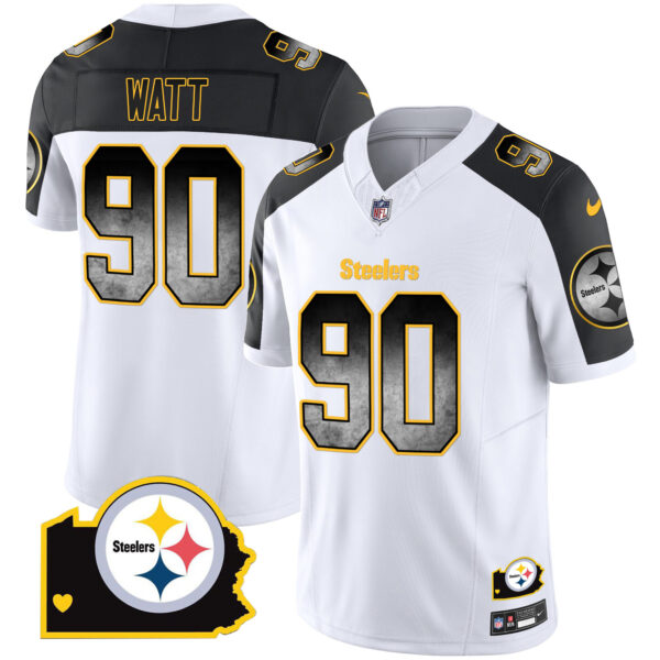 Men's Steelers Arch Smoke Home Patch Vapor Jersey - All Stitched - Image 38