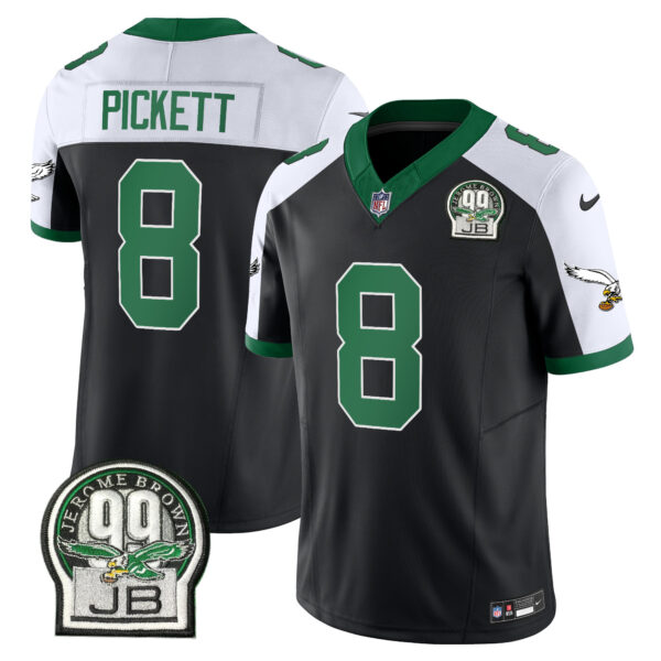 Men's Eagles Jerome Brown Patch Kelly Green Alternate Jersey V2 - All Stitched - Image 2