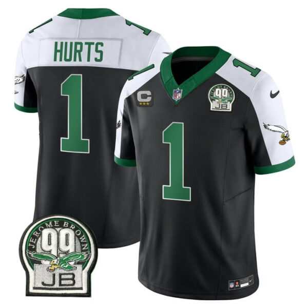 Men's Eagles Jerome Brown Patch Kelly Green Alternate Jersey V2 - All Stitched - Image 4