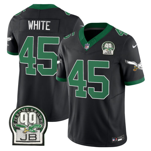 Men's Eagles Jerome Brown Patch Kelly Green Alternate Jersey V2 - All Stitched - Image 27
