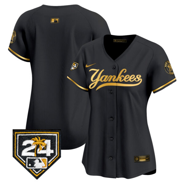 Women's New York Yankees 2024 Spring Training Patch Vapor Premier Limited Jersey V6 - All Stitched - Image 8