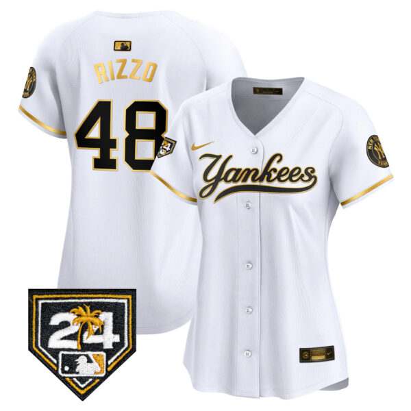 Women's New York Yankees 2024 Spring Training Patch Vapor Premier Limited Jersey V6 - All Stitched - Image 15