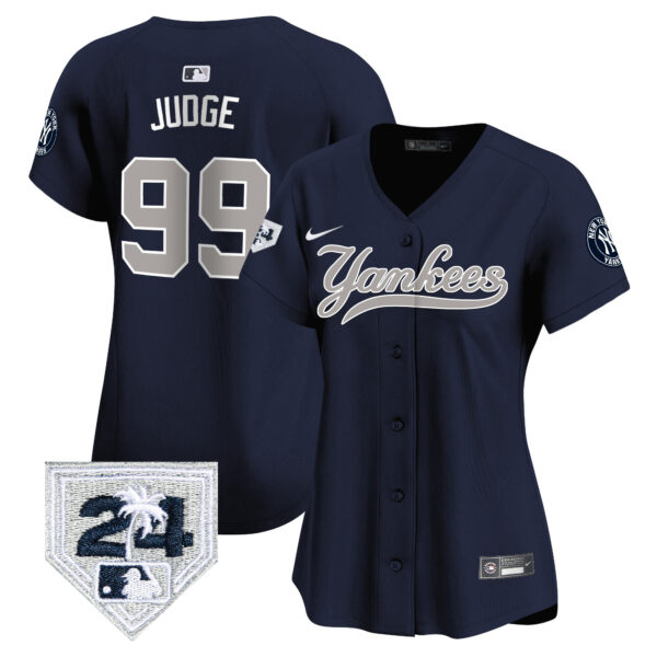 Women's New York Yankees 2024 Spring Training Patch Vapor Premier Limited Jersey V6 - All Stitched - Image 33