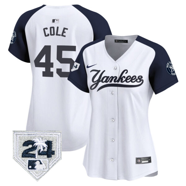 Women's New York Yankees 2024 Spring Training Patch Vapor Premier Limited Jersey V6 - All Stitched - Image 45