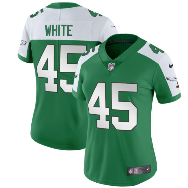 Women's Eagles Throwback Kelly Vapor Limited Jersey V2 - All Stitched - Image 28