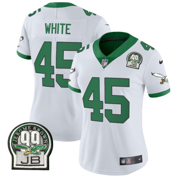 Women's Eagles Jerome Brown Patch Kelly Green Alternate Jersey V2 - All Stitched - Image 18