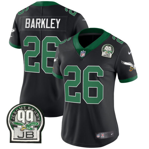 Women's Eagles Jerome Brown Patch Kelly Green Alternate Jersey V2 - All Stitched - Image 21