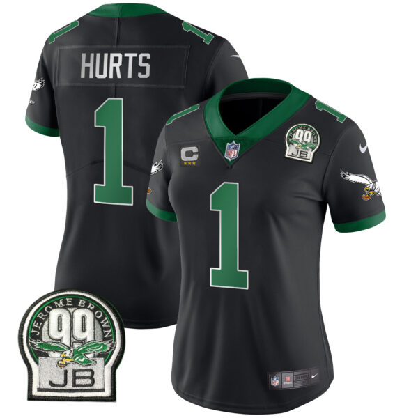 Women's Eagles Jerome Brown Patch Kelly Green Alternate Jersey V2 - All Stitched - Image 24