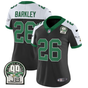 Women's Eagles Jerome Brown Patch Kelly Green Alternate Jersey V2 - All Stitched