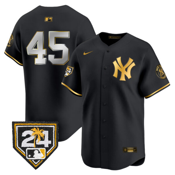 Men's New York Yankees 2024 Spring Training Patch Vapor Premier Limited Jersey V4 - All Stitched - Image 5