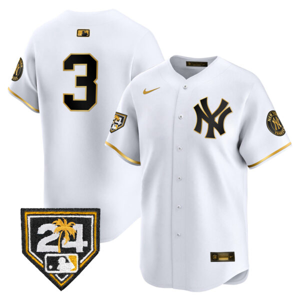 Men's New York Yankees 2024 Spring Training Patch Vapor Premier Limited Jersey V4 - All Stitched - Image 11