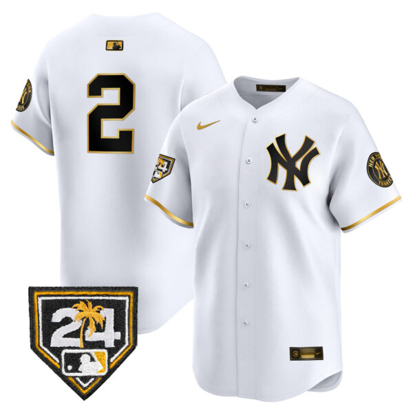 Men's New York Yankees 2024 Spring Training Patch Vapor Premier Limited Jersey V4 - All Stitched - Image 12