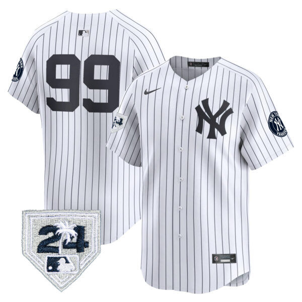 Men's New York Yankees 2024 Spring Training Patch Vapor Premier Limited Jersey V4 - All Stitched - Image 17
