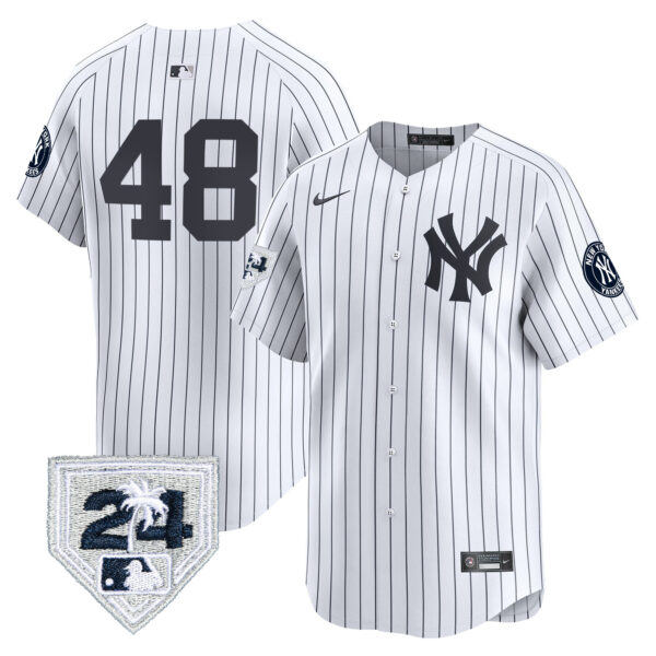 Men's New York Yankees 2024 Spring Training Patch Vapor Premier Limited Jersey V4 - All Stitched - Image 23