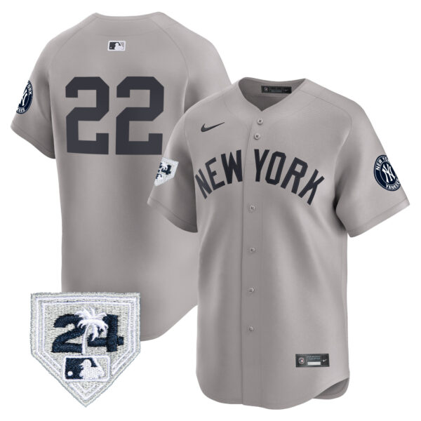 Men's New York Yankees 2024 Spring Training Patch Vapor Premier Limited Jersey V4 - All Stitched - Image 30