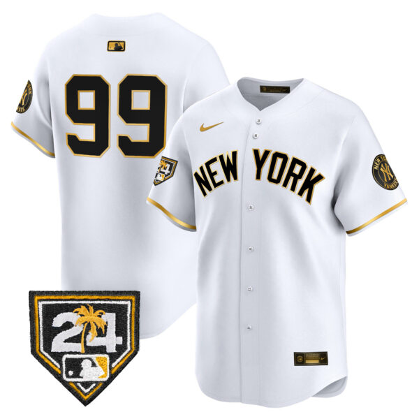 Men's New York Yankees 2024 Spring Training Patch Vapor Premier Limited Jersey V5 - All Stitched - Image 9