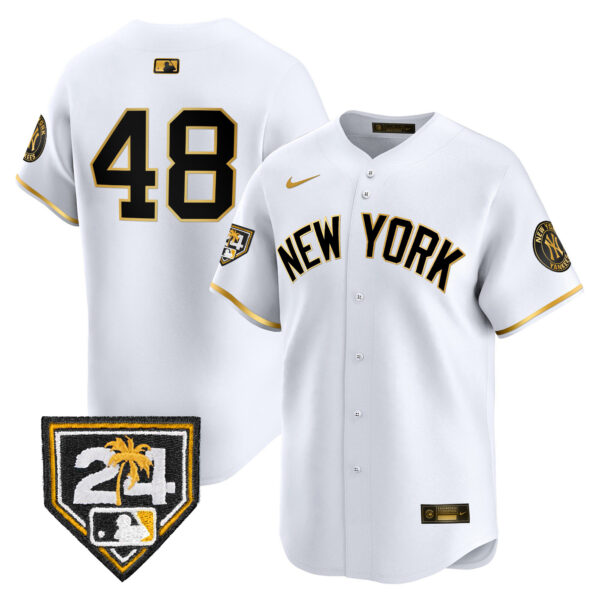 Men's New York Yankees 2024 Spring Training Patch Vapor Premier Limited Jersey V5 - All Stitched - Image 15