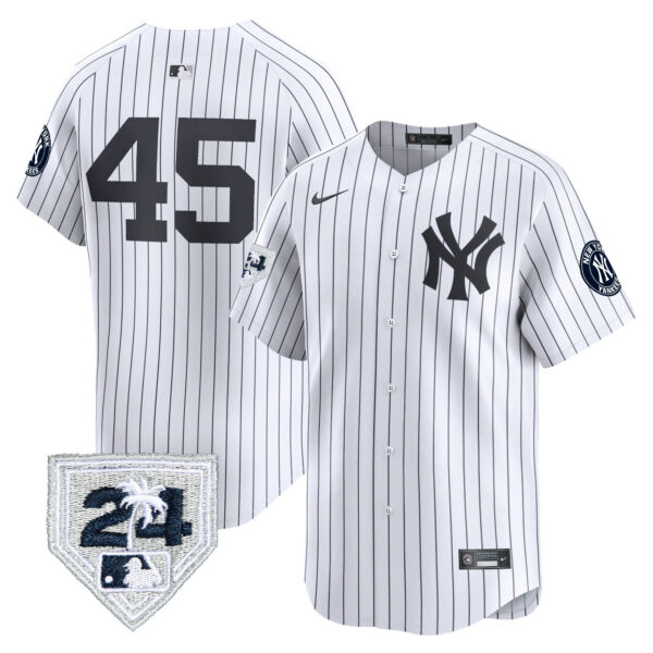 Men's New York Yankees 2024 Spring Training Patch Vapor Premier Limited Jersey V5 - All Stitched - Image 21