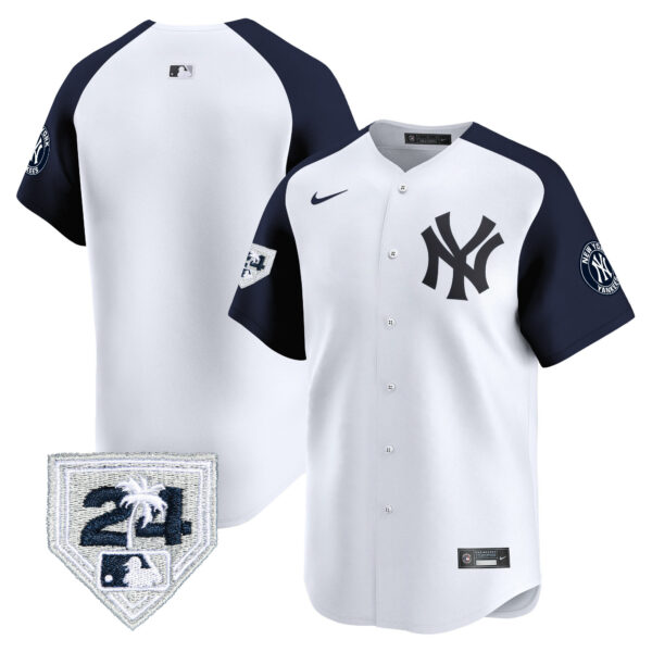 Men's New York Yankees 2024 Spring Training Patch Vapor Premier Limited Jersey V5 - All Stitched - Image 48