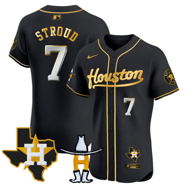 Men's Houston Astros Houston Rodeo Patch Vapor Premier Elite Jersey - All Stitched - Image 3