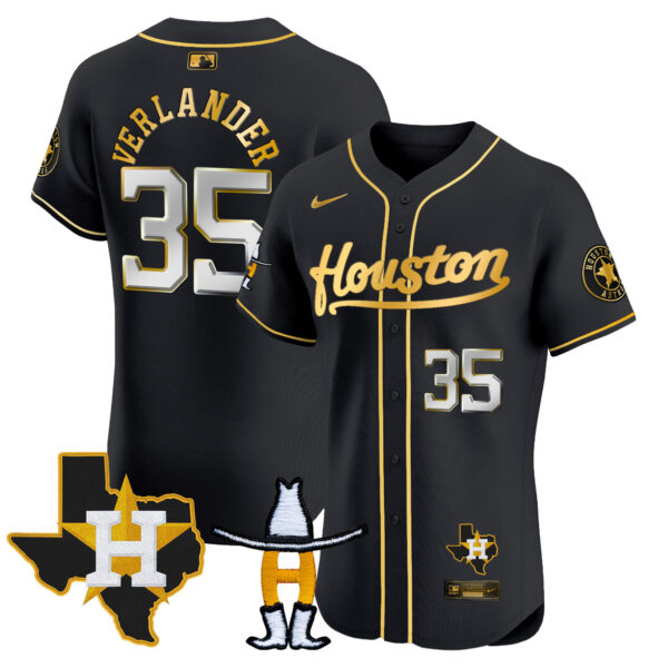 Men's Houston Astros Houston Rodeo Patch Vapor Premier Elite Jersey - All Stitched - Image 7