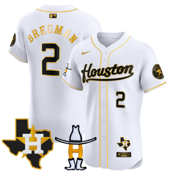 Men's Houston Astros Houston Rodeo Patch Vapor Premier Elite Jersey - All Stitched - Image 15