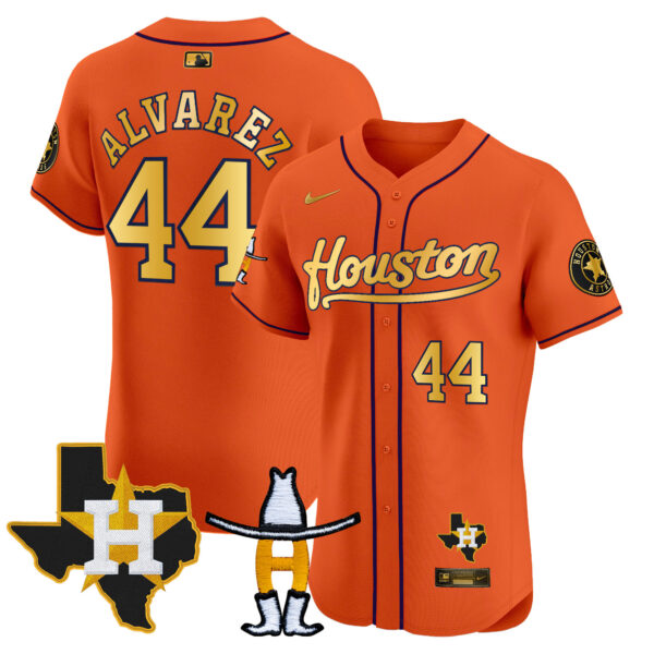 Men's Houston Astros Houston Rodeo Patch Vapor Premier Elite Jersey - All Stitched - Image 19