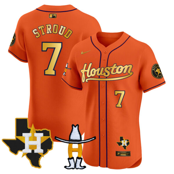 Men's Houston Astros Houston Rodeo Patch Vapor Premier Elite Jersey - All Stitched - Image 21