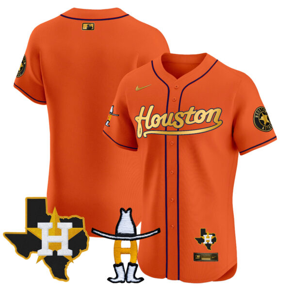 Men's Houston Astros Houston Rodeo Patch Vapor Premier Elite Jersey - All Stitched - Image 27