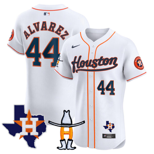 Men's Houston Astros Houston Rodeo Patch Vapor Premier Elite Jersey - All Stitched - Image 28