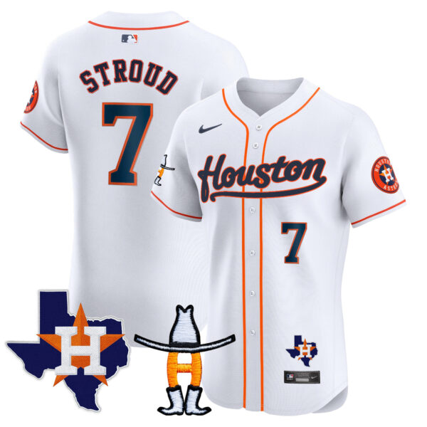 Men's Houston Astros Houston Rodeo Patch Vapor Premier Elite Jersey - All Stitched - Image 30