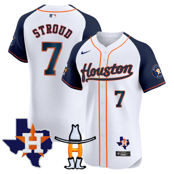 Men's Houston Astros Houston Rodeo Patch Vapor Premier Elite Jersey - All Stitched - Image 39