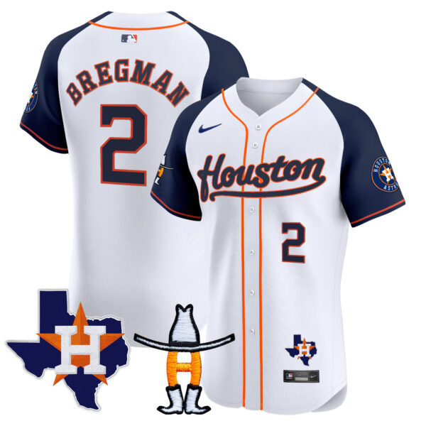 Men's Houston Astros Houston Rodeo Patch Vapor Premier Elite Jersey - All Stitched - Image 42