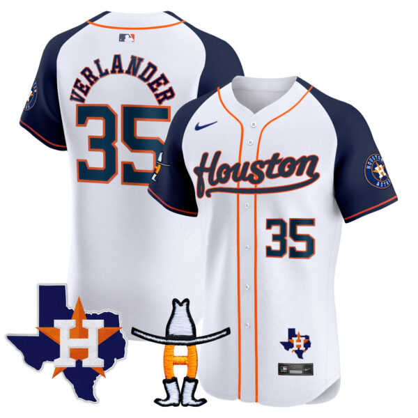 Men's Houston Astros Houston Rodeo Patch Vapor Premier Elite Jersey - All Stitched - Image 43