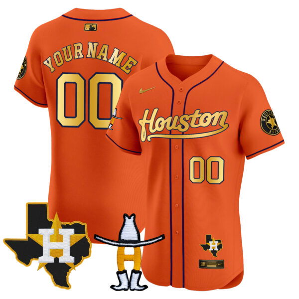 Houston Astros Houston Rodeo Patch Vapor Premier Elite Custom Jersey - All Stitched - Image 3