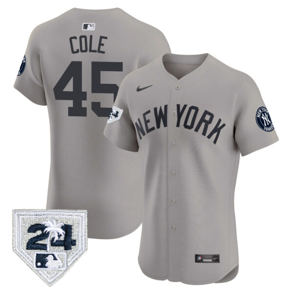 Men's New York Yankees 2024 Spring Training Patch Vapor Premier Elite Jersey V2 - All Stitched - Image 29