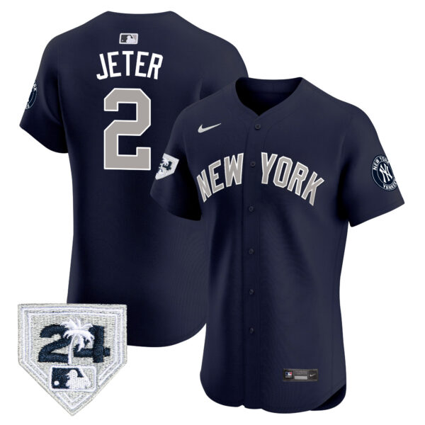 Men's New York Yankees 2024 Spring Training Patch Vapor Premier Elite Jersey V2 - All Stitched - Image 36