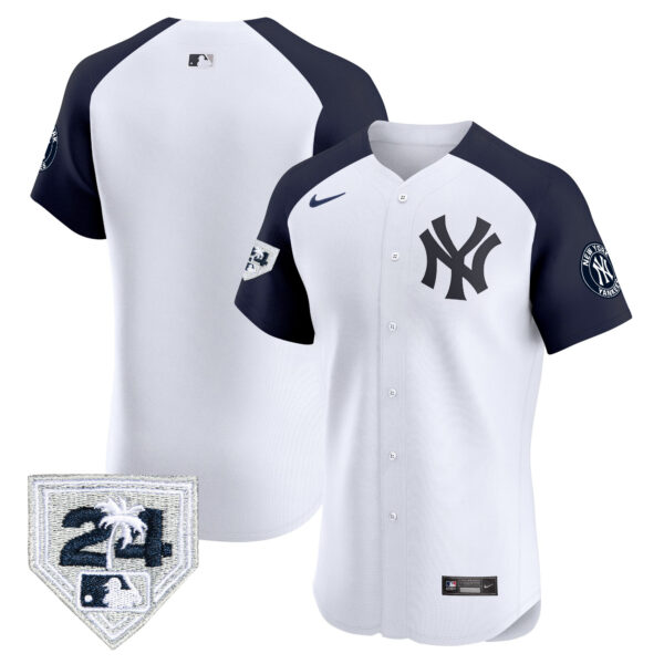 Men's New York Yankees 2024 Spring Training Patch Vapor Premier Elite Jersey V2 - All Stitched - Image 48
