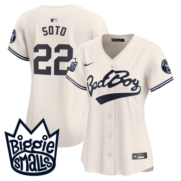 Women's New York Yankees Biggie Smalls Vapor Premier Limited Jersey - All Stitched - Image 8